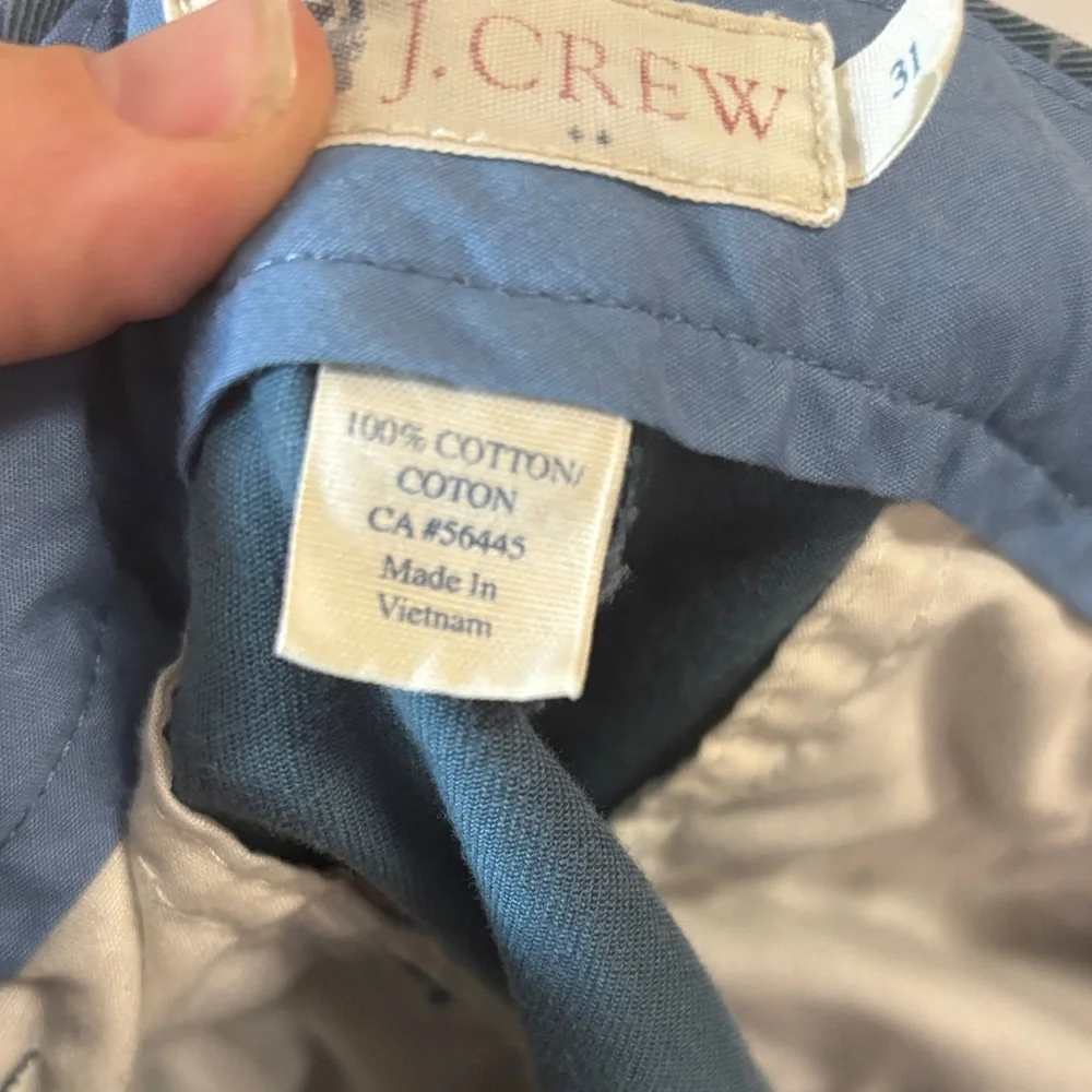 J. Crew Men's Blue Flat Front Shorts sz 31 inseam 9 inch. EUC